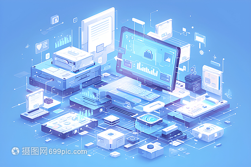科技電腦設備的展示與計算機技術的創新開發